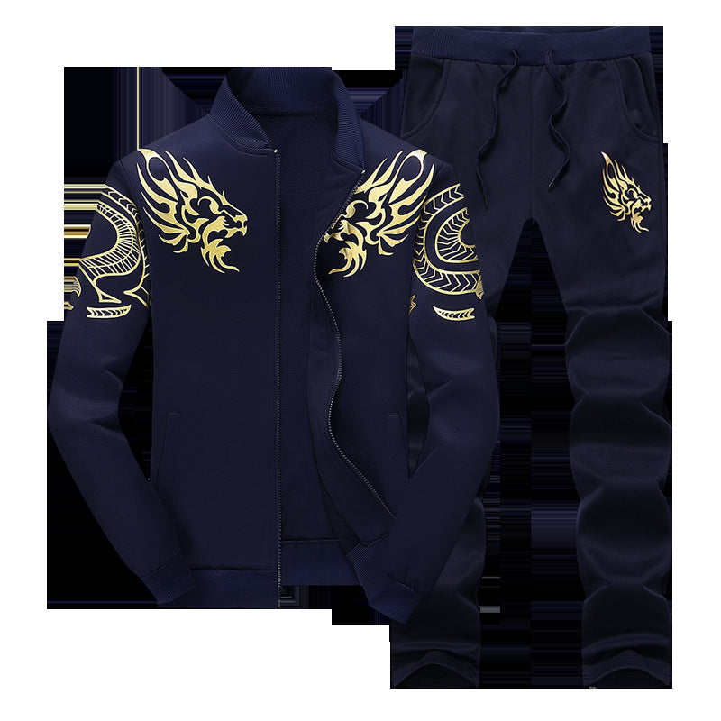 Faucet autumn new men's long-sleeved suit men's casual sportswear jacket men's sweater men's clothing Clothes size Length Bust Shoulder Sleeve M 63 48 41 60 L 65.5 50 43 62.5 XL 68 52 45 65 2XL 70 54 47 67.5 3XL 73 56 49 70 4XL 75 58 51 72.5 Pants size Le