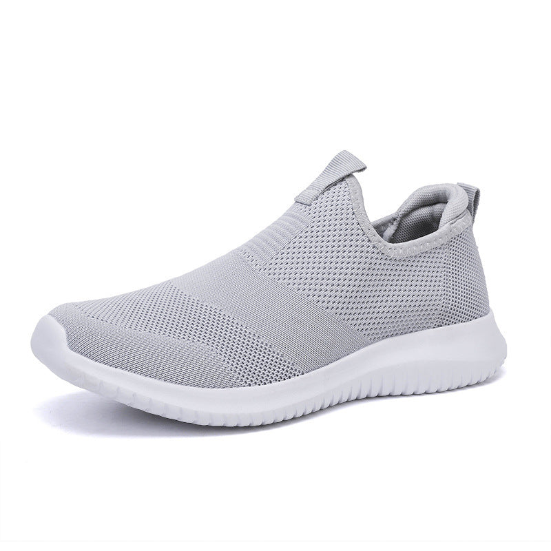 One-step lightweight and breathable fly woven couple shoes Function: breathable, lightweight, non-slip Upper material: flying weave Sole material: rubber foam bottom Heel shape: flat heel Lining material: no lining Opening depth: shallow mouth (below 7cm)