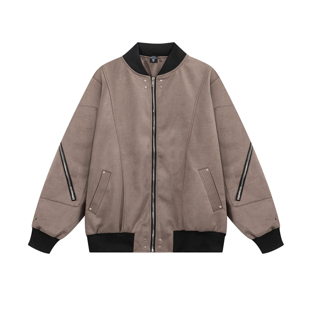 Thick Baseball Uniform Jacket Men Product information: Color: Black, Brown Suitable for people: Youth Size: M,L,XL Fabric name: cotton blend Applicable scenarios: Leisure Size Information: Note: 1. Asian sizes are 1 to 2 sizes smaller than European and Am