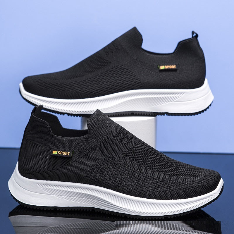 Spring Sports Leisure Cloth Shoes Flying Woven Thin Mesh Shoes Product information: Pattern: solid color Applicable sports: Universal Color: black, gray Upper height: low top Heel height: flat heel Heel shape: flat heel Size: 39, 40, 41, 42, 43, 44, 45 So