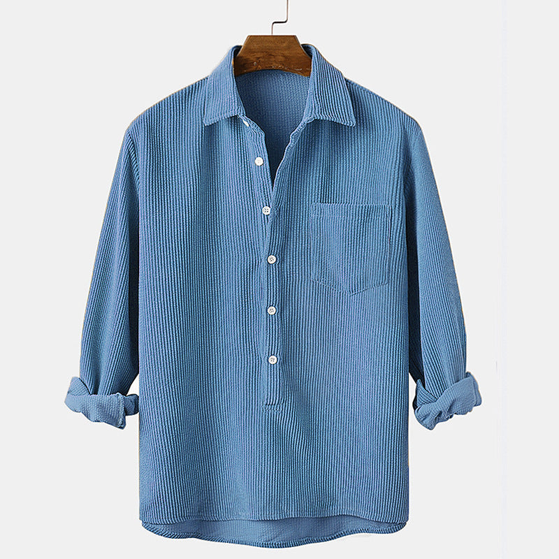 Men's Fashion Casual Loose Shirt Product information: Color: light blue, yellow, rust red Suitable for people: Youth Size: S,M,L,XL,XXL,XXXL Version: Loose Fabric name: cotton blend Applicable Gender: Male Note: 1. Asian sizes are 1 to 2 sizes smaller tha