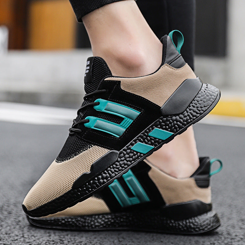 Men's casual sports shoes shoes non-slip wild running shoes How to wear; front laces Function: breathable, lightweight, wear-resistant, non-slip Inside material; mesh Upper height; low Sole material; PU Upper material; mesh fabric Technology; cushioning r