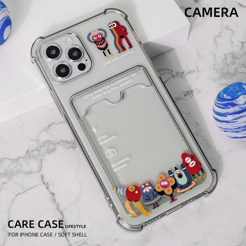 Little Nster Card Cover Photo Suitable For 12 Mobile Phone Cases Product Details: Style: protective case Material: tpu Color: Little Monster Card Sleeve (Transparent Card Pack) Applicable models: 13, 13PRO, 13PROMAX, 13MINI, 12, 12PRO, 12PROMAX, 12MINI, 1