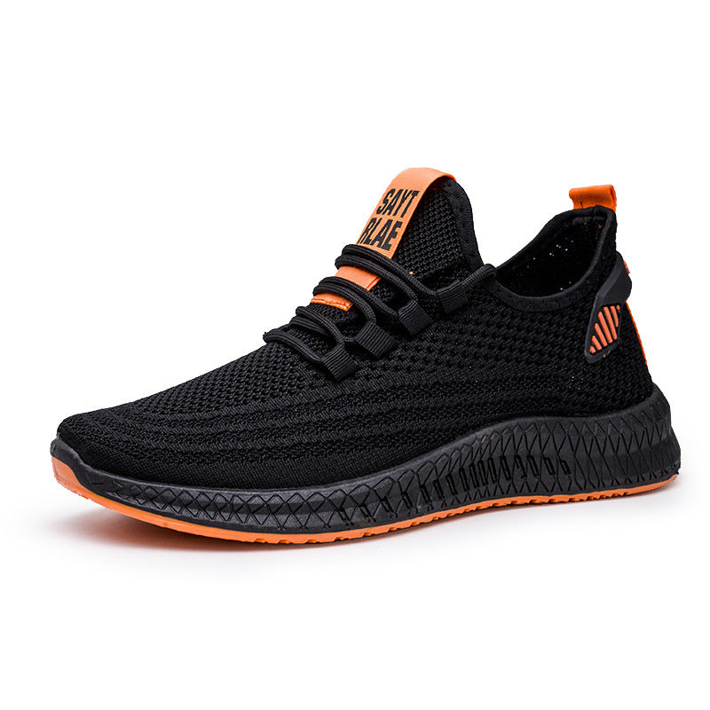 Men's shoes flying woven sneakers casual shoes Upper material: Flying woven Sole material: plastic Heel shape: flat heel Inner material: no inner Upper height: low Toe shape: round toe Heel height: flat heel Sole process: injection shoes Men's shoes flyin