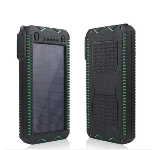 power Bank Product material: plastic shell Dimensions: 164.5*81*22 Color classification: black + blue, black + orange, black + white, blue + green Applicable type: Universal type, three anti-mobile power The light shows: the first indicator is the solar c