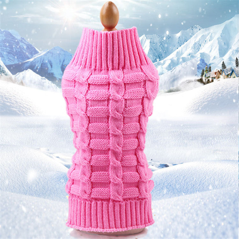 Cashmere Twisted Rope Pet Sweater, Dog Clothes, Pet Products Product information: Material: Wool Style: pet sweater Features: sweater Size Information: Size: XS Bust 30cm, Back Length 30cm S chest circumference 35cm back length 35cm 9.50 yuan M chest meas