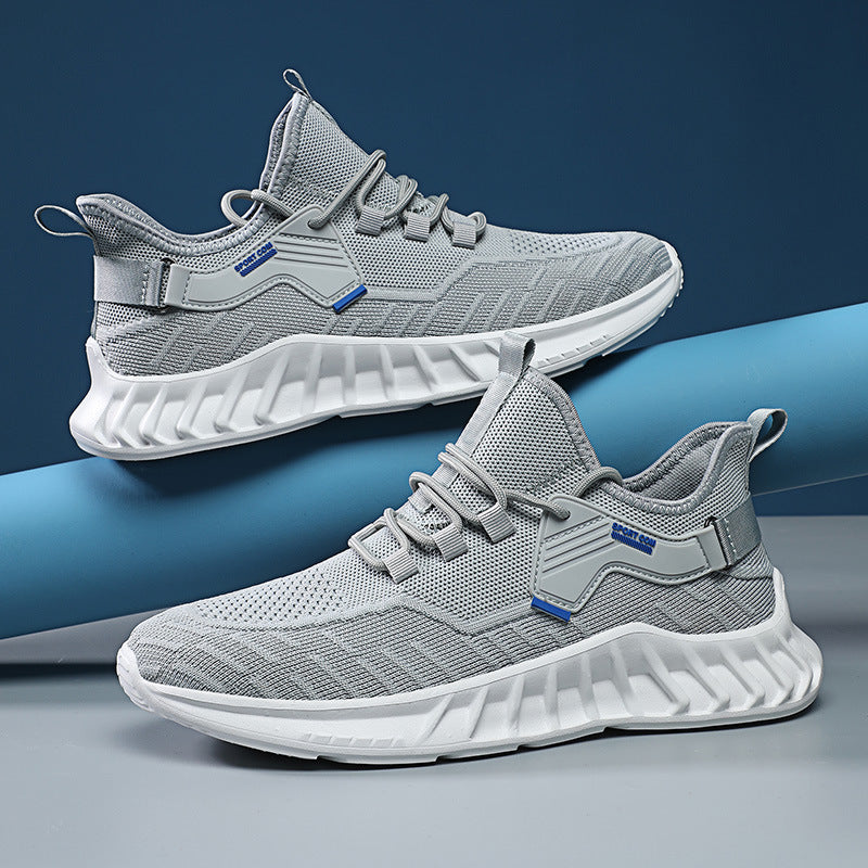 Flying Woven Breathable Net Shoes Sports Casual Men's Deodorant Thin Trendy Shoes Product information style: Casual Function: breathable, deodorant Suitable season: summer, spring, autumn Applicable gender: male pattern: plain Upper material: mesh Sole ma