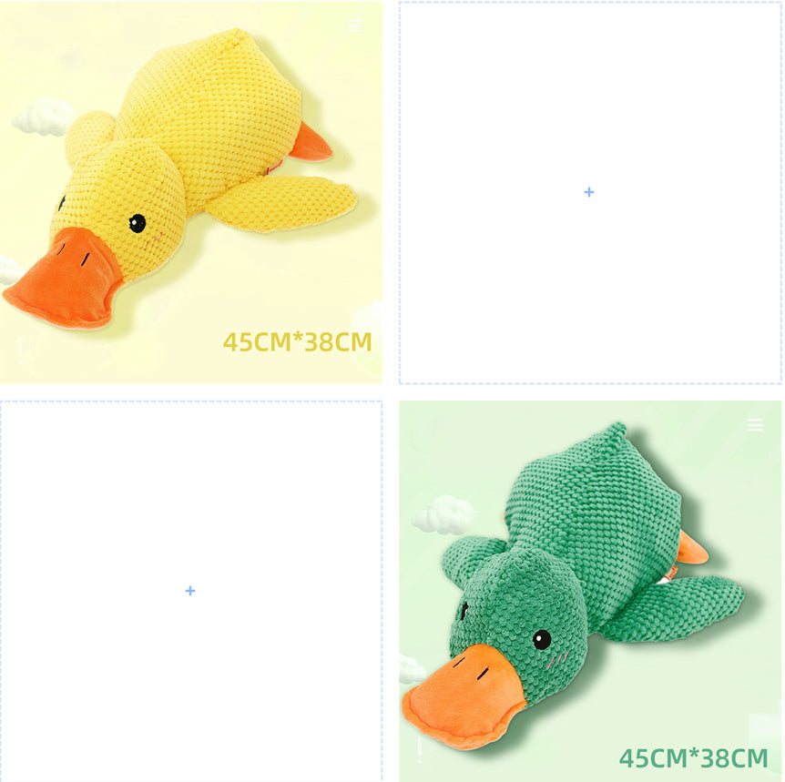 Toy Teeth-cleaning With Bite-resistant Molars Product information : Product category: Chewing toys Material: pineapple grid Color: green plush geese, brown plush geese, charge duck (yellow), charge duck (pink), charge duck (green) Size Information: Packin