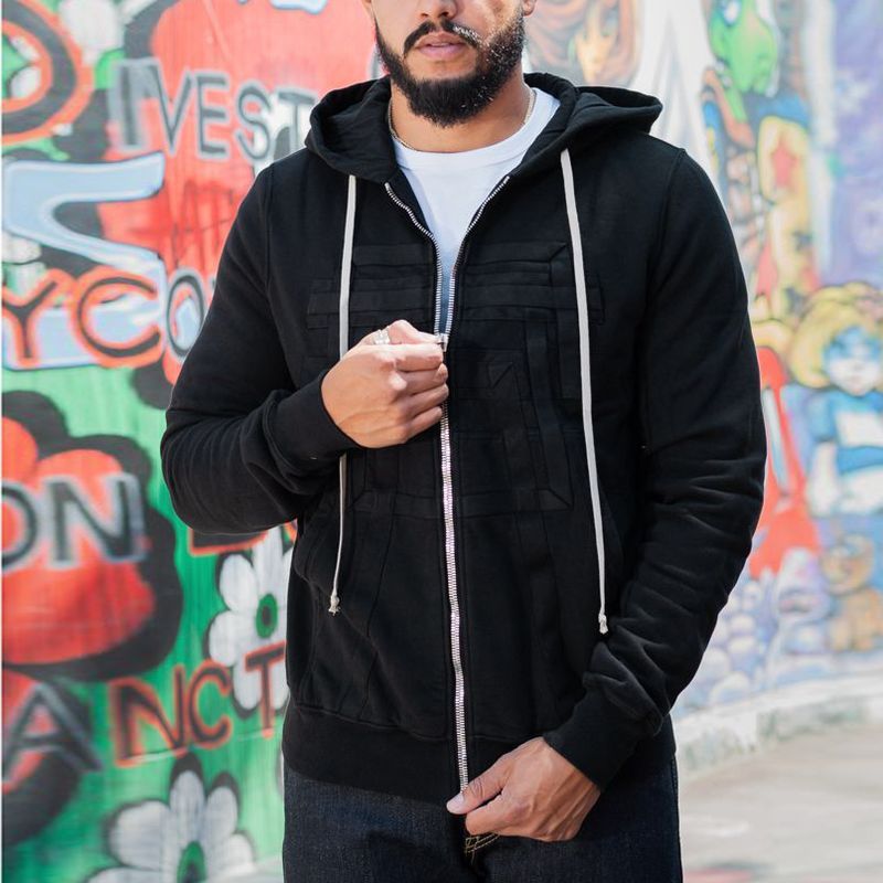 Men's Clothing Loose Tops Fashion Black Sweater Jacket Men Product information: Product Category: Jacket Collar type: no collar Edition type: Slim type Placket: single-breasted Pattern: Floral Fabric name: Woven Main fabric composition: polyester fiber (p