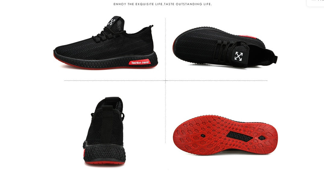 Wild mesh shoes men's casual shoes Upper material: mesh Sole material: plastic Color: Red Negative Size: 39,40,41,42,43,44 size 39 40 41 42 43 44 Foot length【mm】 245 250 260 265 270 275 Wild mesh shoes men's casual shoes Upper material: mesh Sole material