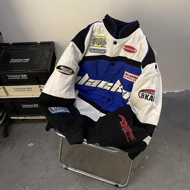 Retro Racing Jacket for Men Comfortable and stylish, this Retro Racing Jacket for Men is the perfect pick for any motorcyclist. High Street Motorcycle Tactical Military Jacket 2022 Spring New Women Color Matching Baseball Coat ensures that you look fashio