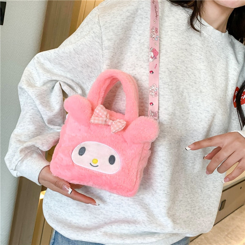 Plushies Sanrio Bag Plush Introducing the adorable Plushies Sanrio Bag Plush, a must-have accessory for Sanrio fans of all ages. This charming plush bag combines the cuteness of your favorite Sanrio characters with practicality. It's not just a bag; it's