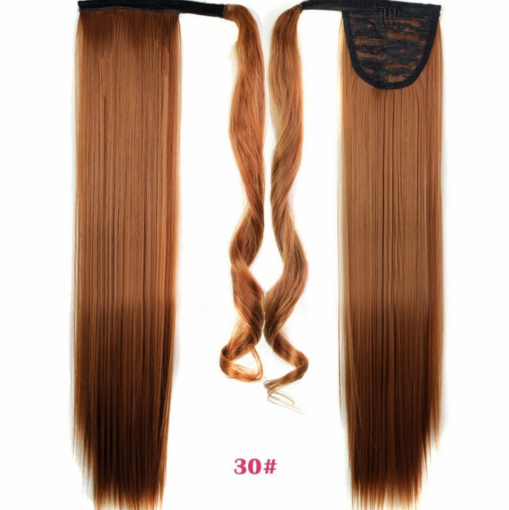 Velcro Wig Ponytail Straight Invisible Hair Extension Overview: 1. Increase hair volume and shape facial lines. Some people have less hair quality, so it is more difficult to style, so you can use a wig to make up for this shortcoming. At the same time, i