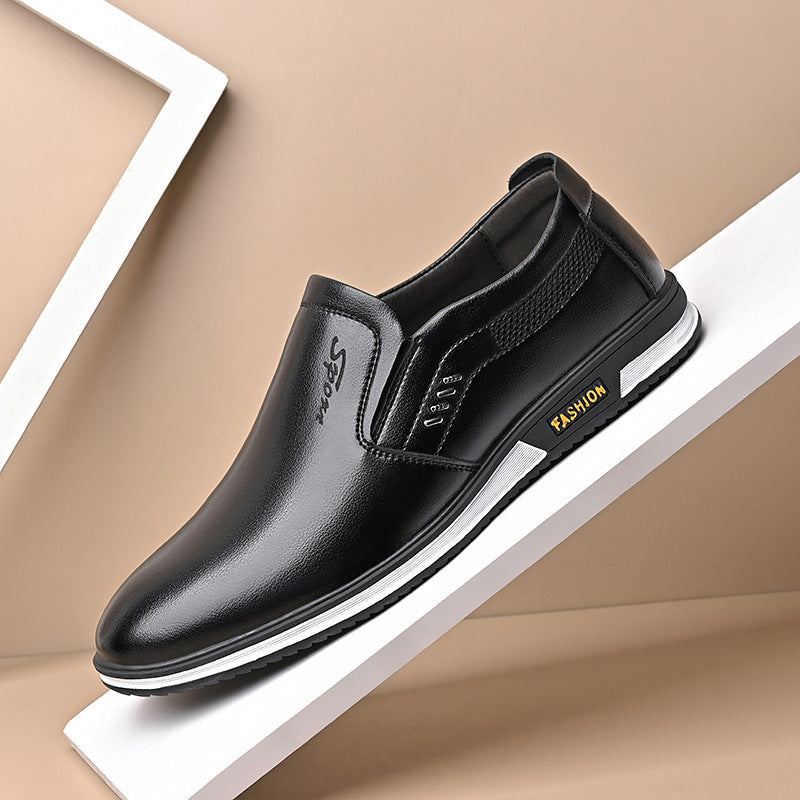 Leather Shoes Men's Casual Men's British Breathable Product information: Product category: leather shoes Upper Material: Artificial PU Sole Material: Rubber Applicable gender: male Toe shape: round toe Upper height: low Function: non-slip, wear-resistant