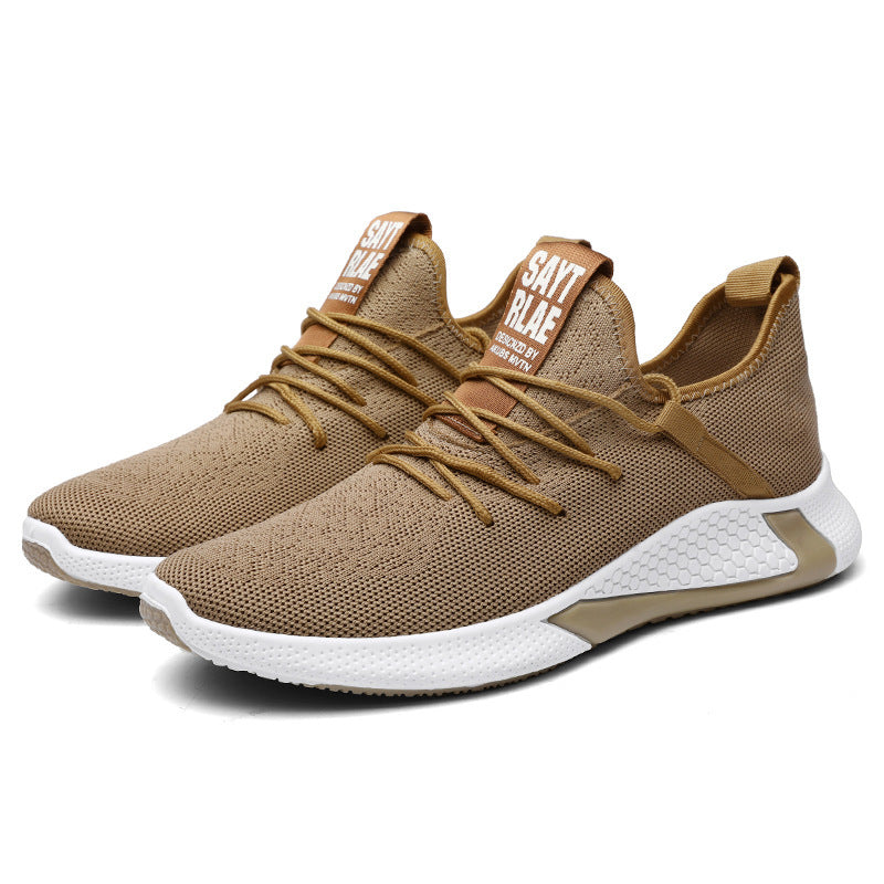 Flying woven personality color matching coconut shoes Style: Sports Function: increased, breathable, waterproof, wear-resistant Pattern: color matching Upper material: Flying woven Sole material: plastic Popular elements: color matching Upper height:: Low