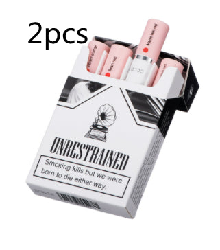 Creative Cigarette Lipstick Set 4 Colors Matte Long Lasting Waterproof Matt Lip Stick Tube Nude Red Lips Makeup Overview: 1. 4 Colors Lipstick Set: Soft, warm matte, transparent carrot, cinnabar red, rotten tomato, cherry, non-stick cup, also without fadi