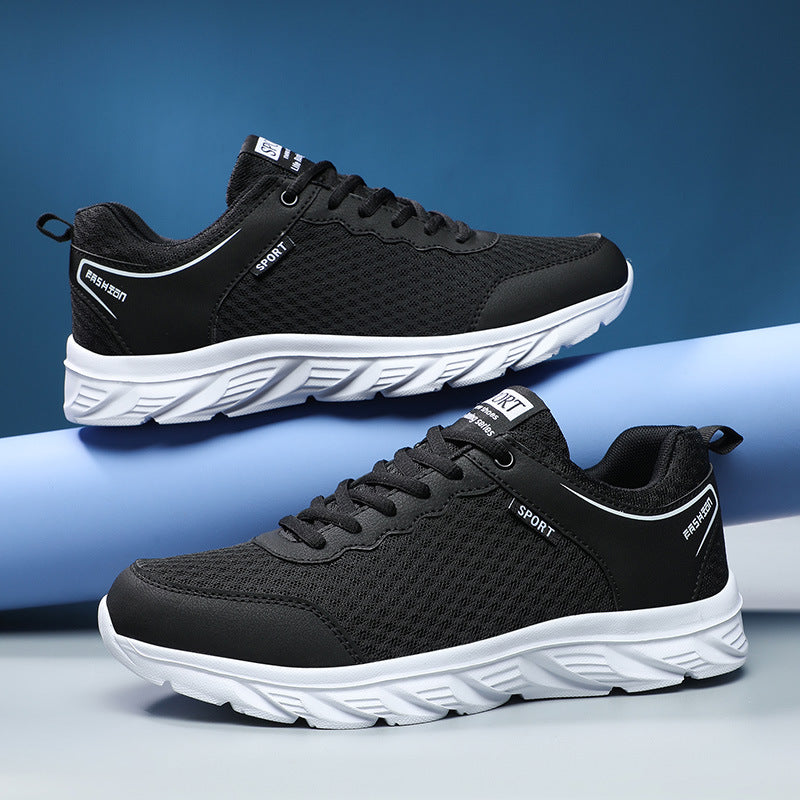 Sports Shoes Men's Shoes Mesh Casual Solid Soft Sole Large Size Overview: Unique design, stylish and beautiful. Good material, comfortable feet. A variety of colors, any choice. Specification: Product category: sports casual shoes Applicable age: youth (1