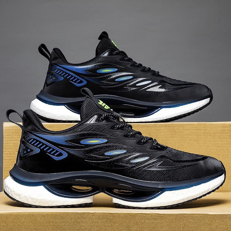 Sports Running Increased By Lightweight Soft Sole Dad Shoes Product information: Color: white blue, black blue Upper height: Middle top Heel height: low heel (1-3CM) Heel shape: Platform Size: 39, 40, 41, 42, 43, 44 Sole craft: viscose shoes Cutting depth