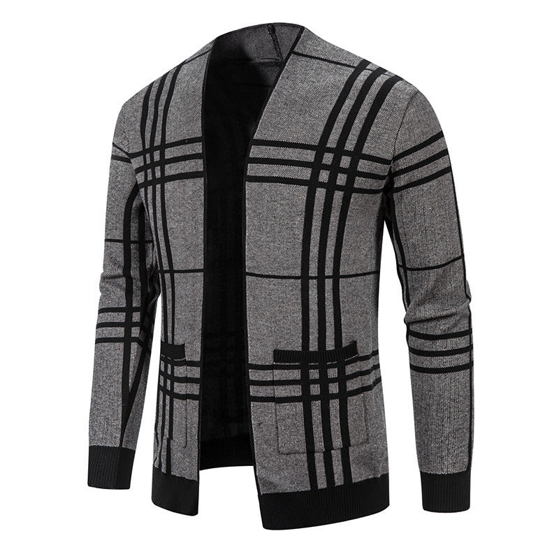 Slim Fit Fashion Personality Men's Sweaters Coat Product information: Color: gray, black, brown Suitable for people: Youth Size: M,L,XL,2XL,3XL Version: Loose Applicable scenarios: Leisure Applicable Gender: Male Material: knitted Note: 1. Asian sizes are
