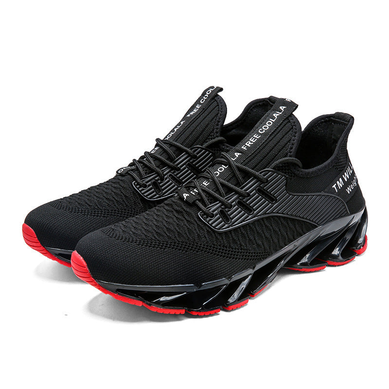 Flying woven mesh shoes sports running shoes Gender: MEN Sports Type: LIFESTYLE Function: Cushioning Applicable Place: Outdoor Lawn Level Of Practice: Beginner Feature: Breathable Insole Material: Latex Upper Material: Mesh (Air mesh) Shoe Width: Medium(B