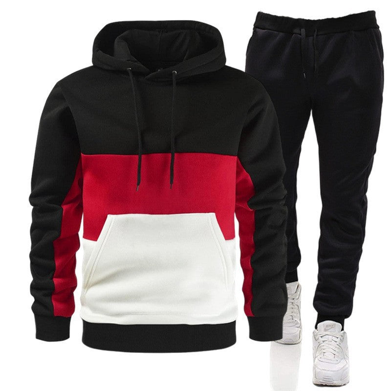 Loose Clothes With Men Leisure Set Product information: Color: black, white, red, Army Green, creamy-white, Milky White Top sleeve length: long sleeve Pants length: trousers Size: S,M,L,XL,XXL,XXXL Content of lining ingredients: 85 Thickness: ordinary Fab