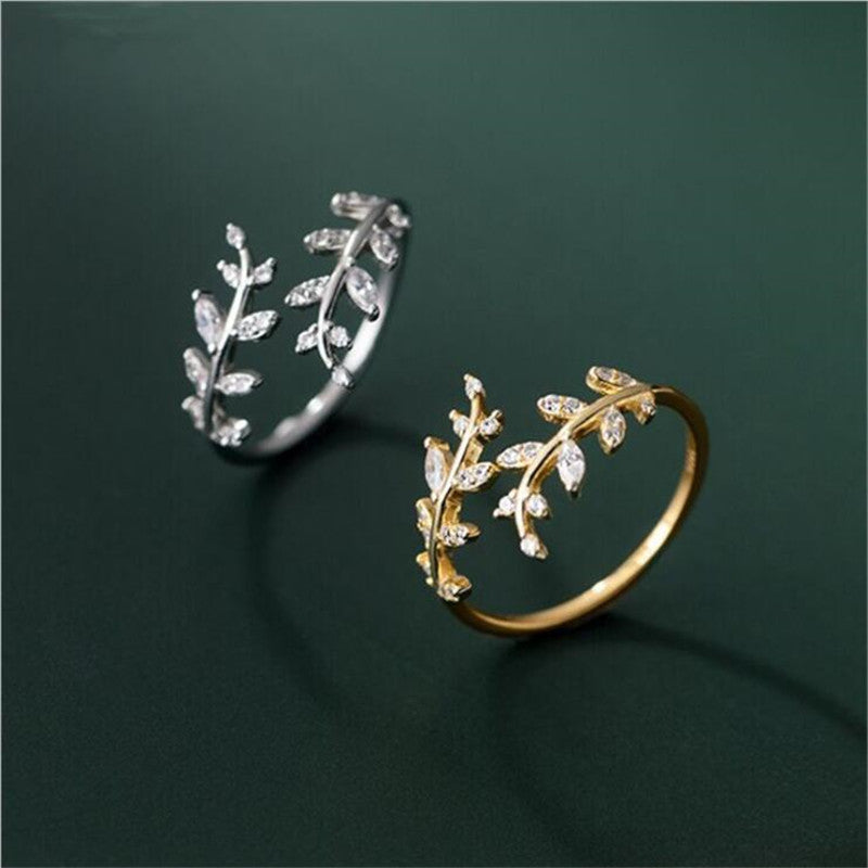 Branch Ring For Woman Fashion Spring Summer Jewelry Overview: Unique design, stylish and beautiful. Good material, comfortable wear. A variety of colors, any choice. Product Information: Species: Live Material: Copper Style: Fashion OL Shape: Leaf Treatme