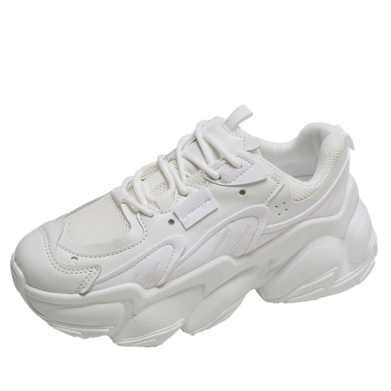 New Style Korean Fashion Breathable Platform Sneakers Product information Product category: Sports casual shoes style: Casual Suitable seasons: summer, winter, spring, autumn Applicable gender: female Upper Material: Artificial PU Popular elements: cross