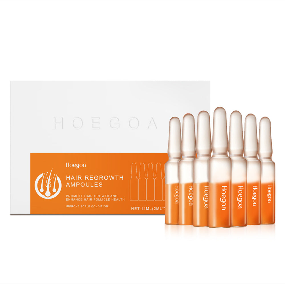 Hair Growth Ampoule Nourishes Scalp Product Details: Ingredients: Water, coffee extract, lemon extract, sweet orange peel oil, turmeric root extract Size: 1.1x6.1cm Product packaging material: ampoule Type: Hair growth solution Package contents: Hair grow