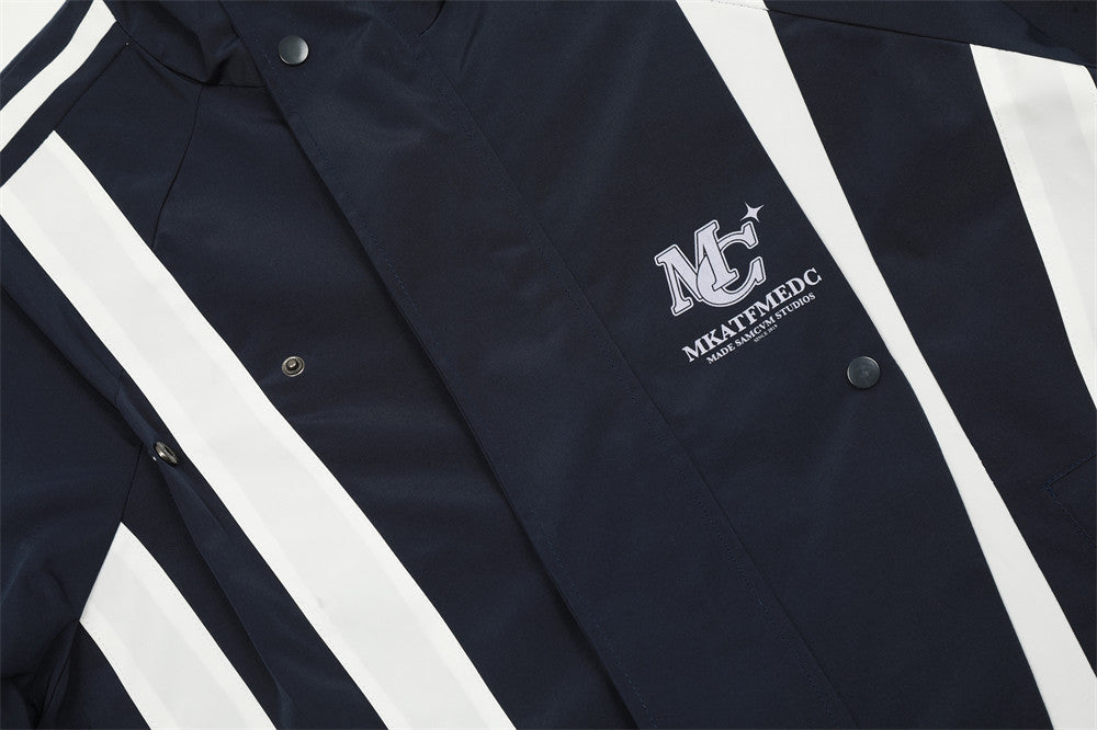 Shell Jacket Fashion High Street Men Product information: Color: black, navy blue, green Size: M,L,XL,XXL Applicable scenarios: Leisure Main fabric composition: Cotton Note: 1. Asian sizes are 1 to 2 sizes smaller than European and American people. Choose