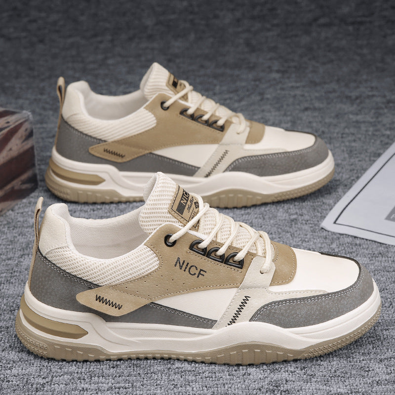 Mens Fashion Casual Leather Surface Waterproof Non-slip Labor Protection Shoes Product information: Opening depth: shallow mouth (less than 7cm) Popular elements: stitching Pattern: solid color Upper material: PU Toe shape: round toe Heel height: low heel
