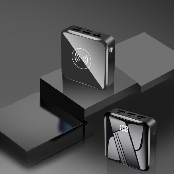 mini Power Bank Main Features: 100% Brand New and high quality item Larger Capacity will make your phone standby a long time Excellent Design and Support Wireless Charging and USB Charging 3 USB ports, you can charge phones, pads or other small electronic