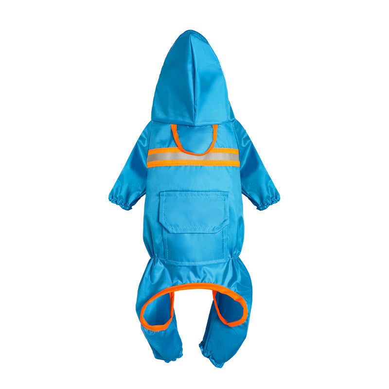 Pet Reflective Raincoat Pet Clothes Pet Product Information: Material: Other Product Category: Raincoat style: Casual Applicable gender: general Color: orange, black, red, blue Size: S, M, L, XL, XXL Size back length/CM Bust/CM suitable for pets/kg S 20 3