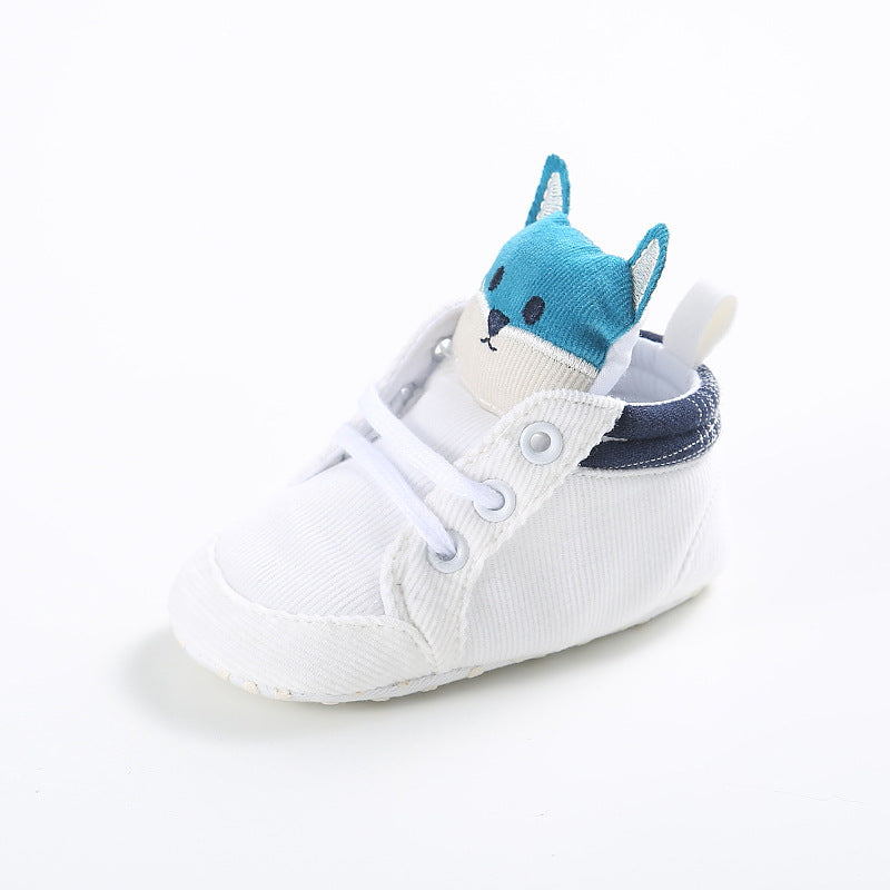 Baby shoes toddler shoes Upper material: cotton cloth Craft: Embossing Tube height: middle tube Color: white, blue, orange, brown, rose, light blue, pink, gray Size: 11CM, 12CM, 13CM Baby shoes toddler shoes Upper material: cotton cloth Craft: Embossing T