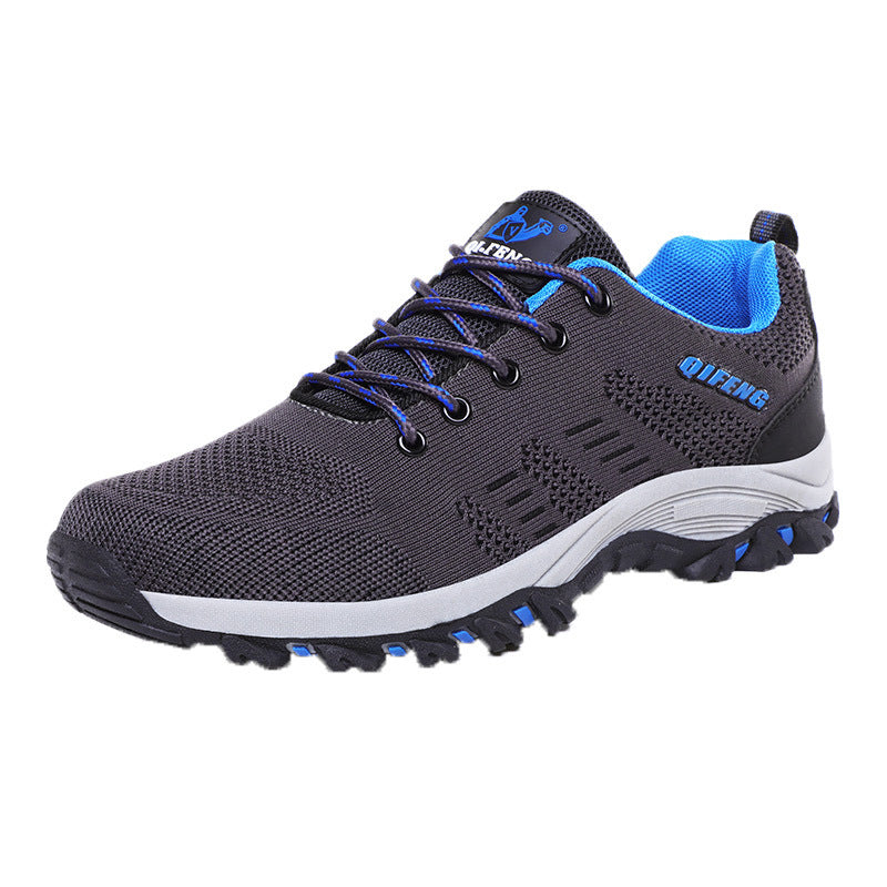 Summer Breathable Hiking Shoes Outdoor Shoes Flying Woven Mesh Hiking Shoes Product Details Style: sports Function: Breathable, light and wear-resistant Pattern: Color matching Upper material: mesh Sole material: TPR Wearing style: front tie Popular eleme