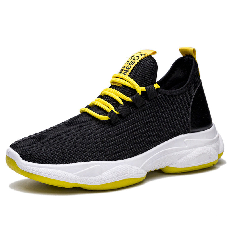 Men Sneakers Black White Sports Shoes Product Information: Product Category: Sports casual shoes Applicable age: adult Style: Casual Function: Breathable Suitable season: Summer, spring, autumn Applicable gender: Male Pattern: Solid color Upper material: