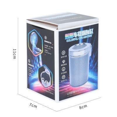 Car Ashtray With LED Light RGB Ambient Light Cigarette Cigar Ash Tray Container Trash Can Portable Ashtray Auto Accessories Overview: ★ Easy to clean smoke and dust. ★ Flexible switch, good, durable, and quiet. ★ Waterproof and anti-leakage performance. ★