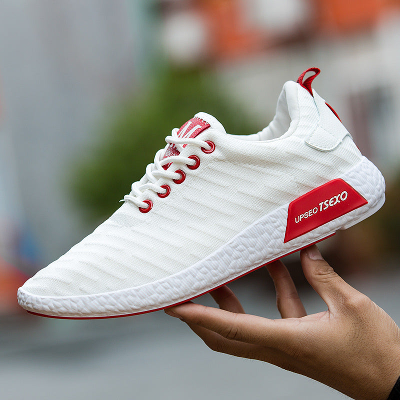 Spring and Autumn New Korean men's casual shoes men's shoes all-match tide running shoes lazy shoes Fabric Upper: Flying woven fabric Lining: Breathable lining Outsole Sole: non-slip wear-resistant outsole Available Sizes Size: 39 40 41 42 43 44 Spring an