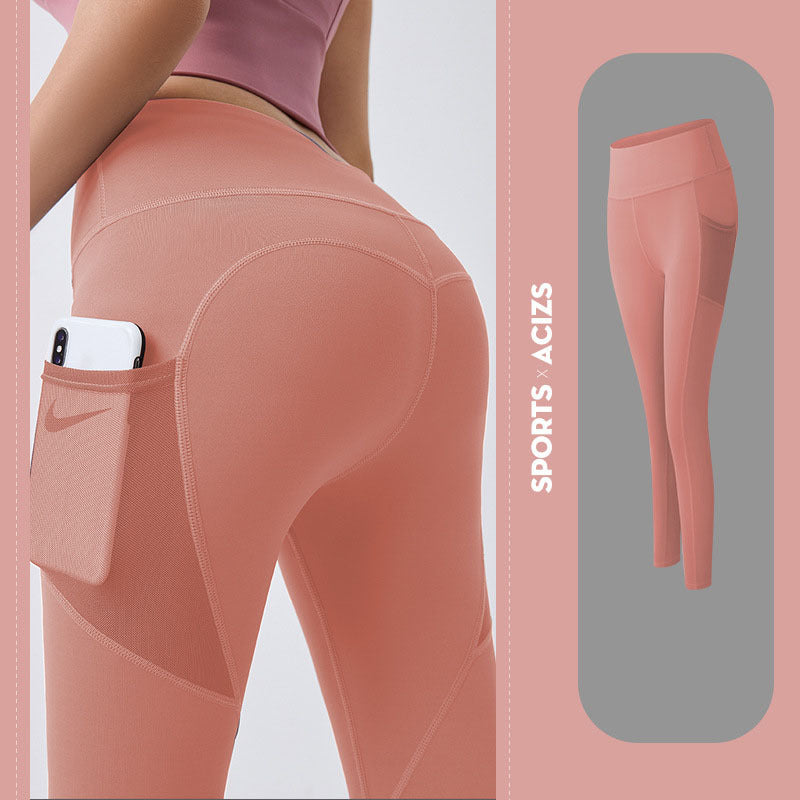 Yoga Pants Women With Pocket Leggings Sport Girl Gym Leggings Women Tummy Control Jogging Tights Female Fitness Pants Overview: 1.We choose 4D elastic fabric as the material so that the cloth has a large elastic, breathable, and quick-dry function to make