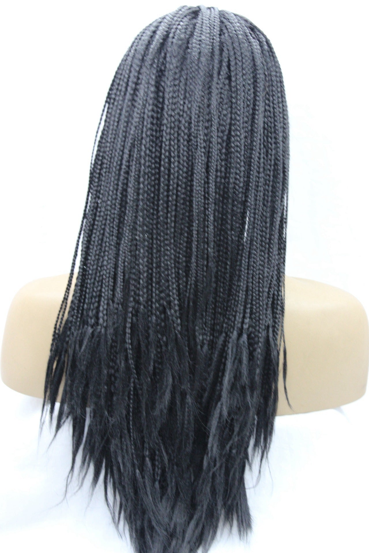 European and American black scorpion hair, front lace chemical fiber wig headgear, three wigs Treatment process: half hand hook and half weaving Can be dyed hot: can be dyed Hair material: high temperature wire European and American black scorpion hair, f