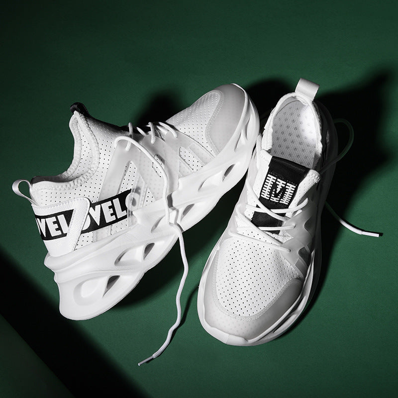 Running shoes casual sports shoes hollow Product category: Sports casual shoes Pattern: stripes Upper material: artificial PU Sole Material: Rubber Upper height: low Toe shape: round toe Heel height: low heel (1-3CM) Sole technology: Viscose shoes Insole