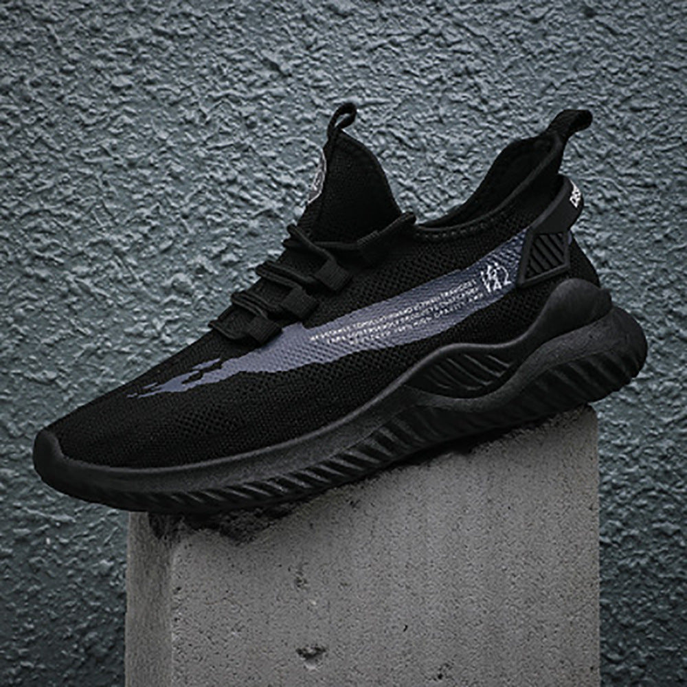 Men's Breathable Casual Shoes With Flying Woven Mesh Specification: Product category: sports casual shoes Applicable age: elderly (over 60 years old) Upper material: mesh Wearing style: sleeve/overshoes Popular elements: grape particles Package Content: 1