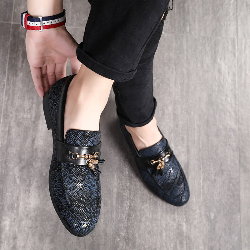 Fringed Men's Peas Shoes Leather Shoes Product information Sole Material: Rubber Popular elements: tassels Inside material: super fiber Toe shape: pointed Heel height: super high heel (above 8CM) Insole material: PU Style: Peas shoes Applicable scene: dai