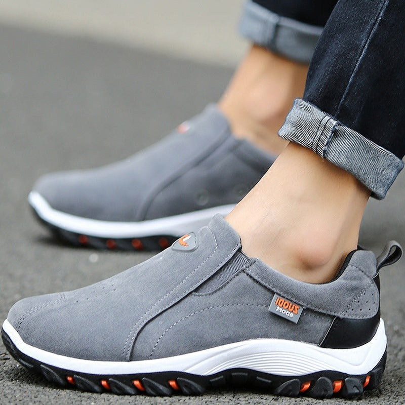 Breathable men's shoes outdoor hiking shoes Outsole material: non-slip rubber Sole Material: Rubber Upper material: synthetic leather size 240 245 250 255 260 265 270 275 280 285 euro 38 39 40 41 42 43 44 45 46 47 unit:mm Breathable men's shoes outdoor hi
