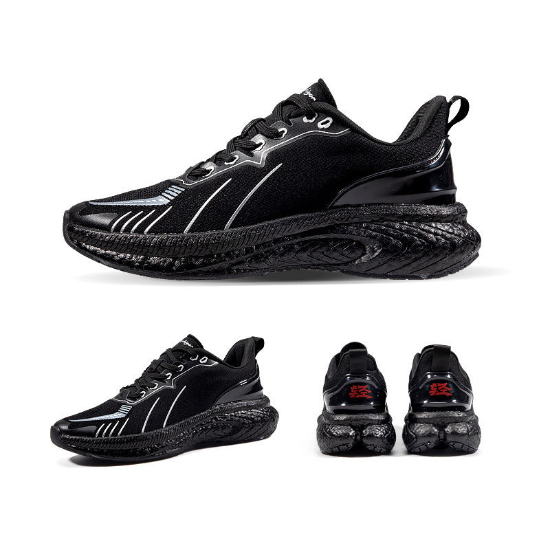 Popcorn Thick Sole Lightweight Flying Woven Running Shoes Overview: Unique design, stylish and beautiful. Good material, comfortable feet. A variety of colors, any choice. Specification: Heel shape: Thick sole Inner material: gauze Opening depth: shallow