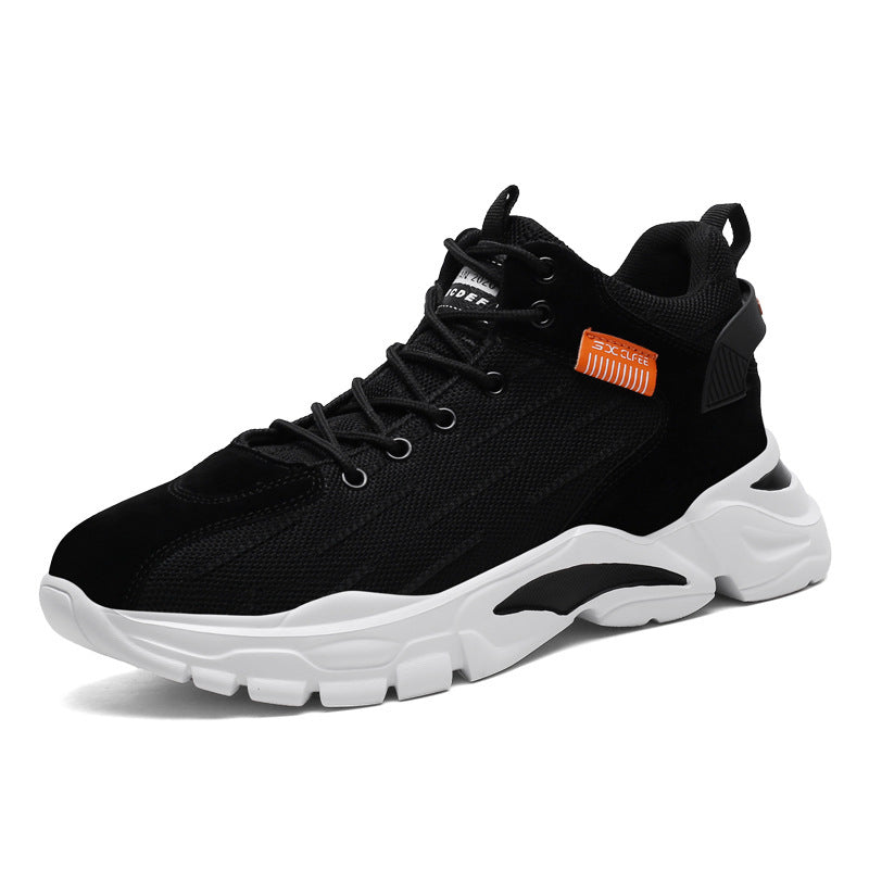 Autumn New High-top Flying Woven Sports Men's Shoes Leisure Mesh Trendy Casual Versatile Breathable Sneakers Running Shoes Overview: Unique design, stylish and beautiful. Good material, comfortable feet. A variety of colors, any choice. Specification: Pro