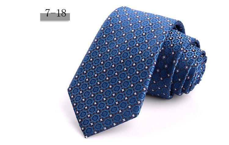 New Men's 7cm Striped Business Formal Tie Product information: Specification: 146*7*3.8 cm Processing method: Jacquard Style: Arrow type Material: polyester silk Pattern: stripes Color: 7-01,7-02,7-03,7-04,7-05,7-06,7-07,7-08,7-09,7-10,7-11,7-12, 7-13,7-1