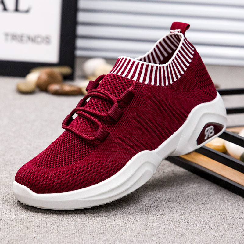 Casual flat heel breathable fly woven shoes style: Casual Applicable gender; female Upper material; mesh Toe shape; round toe Heel height Function: breathable, lightweight Sole material; plastic Applicable sports; general Casual flat heel breathable fly w