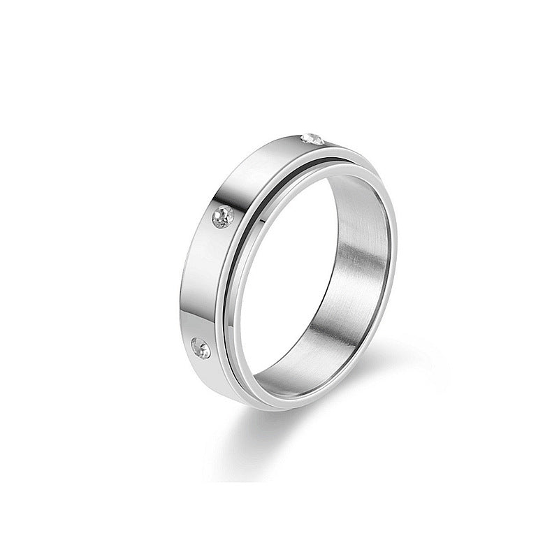 Stainless Steel Rotatable Spinner Ring Moon Stars Relieve Anxiety Rings Overview: Unique design, stylish and beautiful. Good material, comfortable wear. A variety of style, any choice. Product information: Material: Stainless steel Style: Vintage Modeling