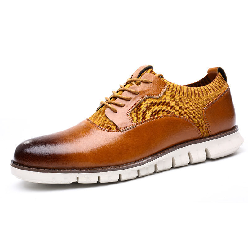 Men's Flying Woven Spring And Summer Casual Shoes Product information: Pattern: solid color Lining material: Mesh Applicable sports: Hiking Color: Black, Brown Upper height: low top Heel height: flat heel Heel shape: flat heel Size: 39, 40, 41, 42, 43, 44