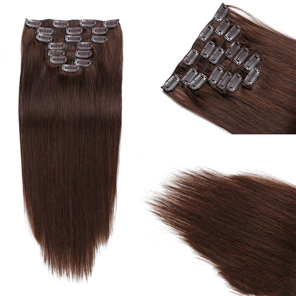 Non-marking hair extension live wig Applicable people: general Processing technology: mechanism Wig length: long hair Can be dyed and ironed: can be dyed Hair material: real hair Applicable skin tone: any skin tone Applicable face shape: any face shape Ba